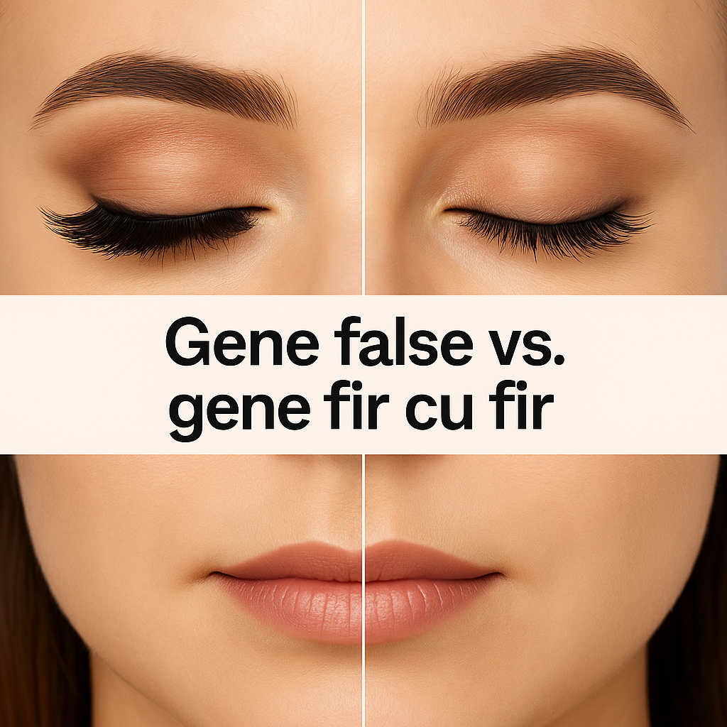 Gene false vs. gene fir cu fir – ce să alegi pentru machiajul tău