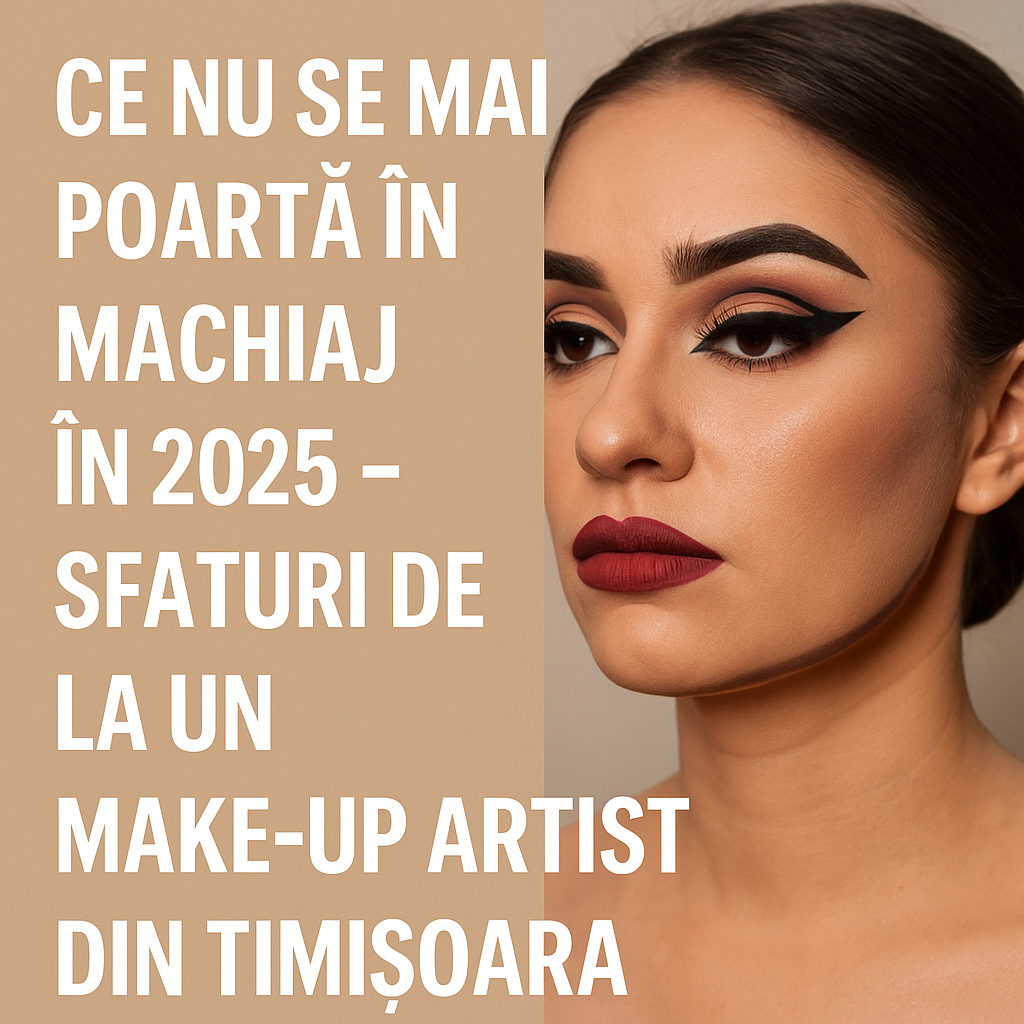 Ce NU se mai poartă în machiaj în 2025 – sfaturi de la un make-up artist din Timișoara