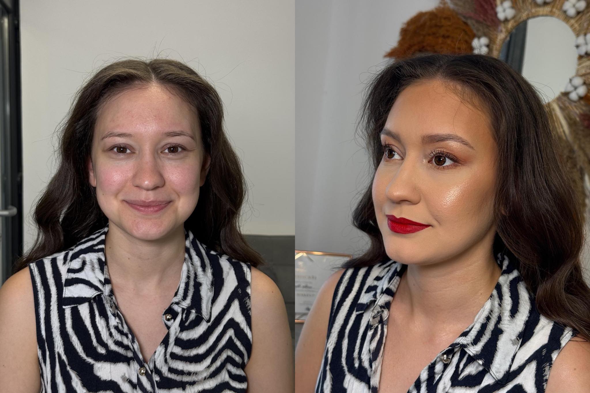 Machiaj ocazie Timișoara – înainte și după aplicarea produselor profesionale